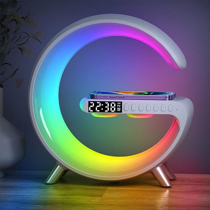 Mini Parlante G con Reloj Digital – Sonido, Luz y Estilo Multifuncional