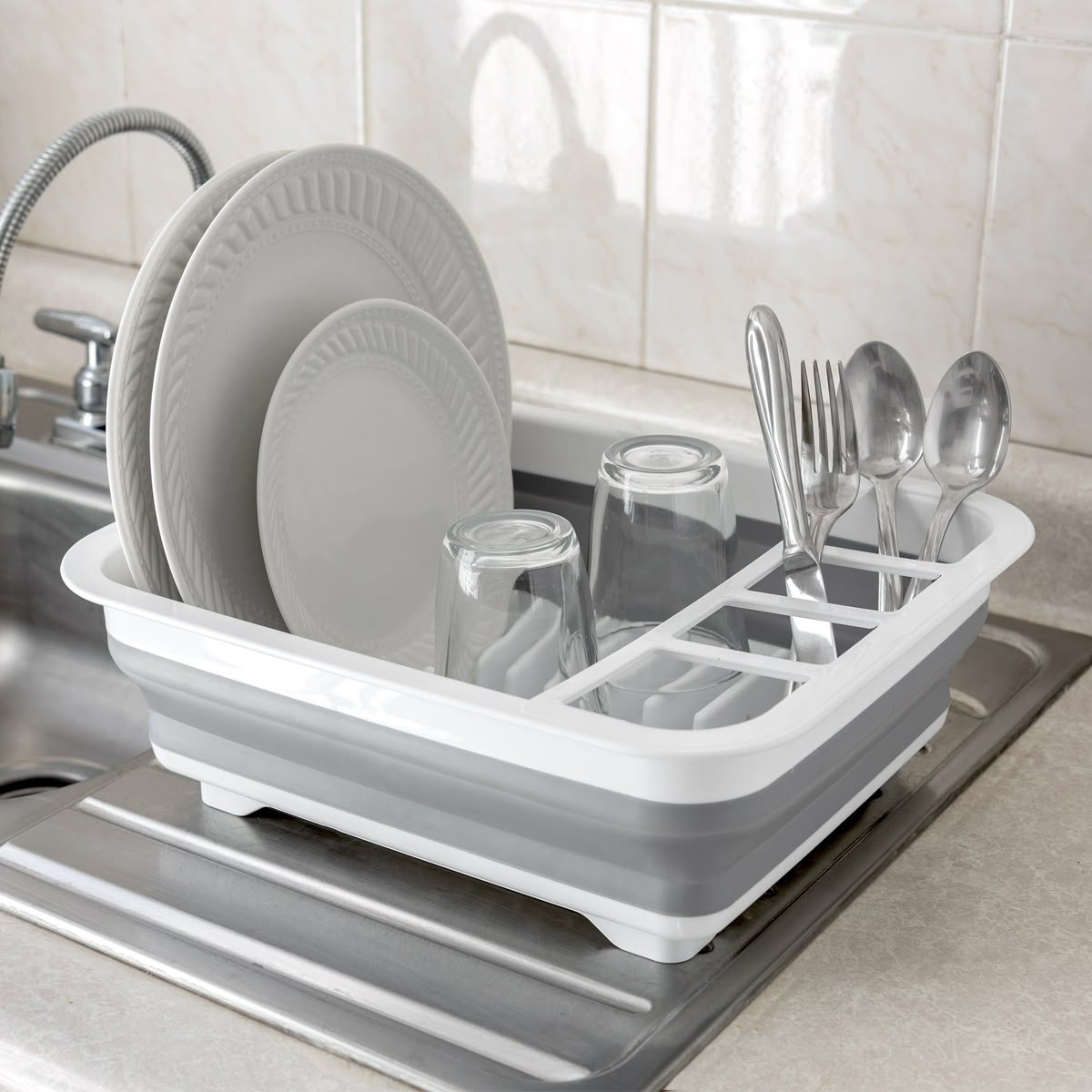 Escurridor de Platos Plegable de Silicona – Orden y Practicidad en tu Cocina