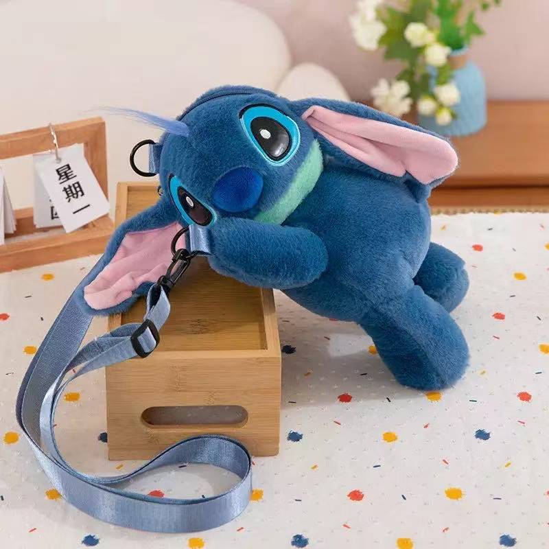 Mochila Estudiante Niñ@ Peluche Stitch Suave Y Tierno