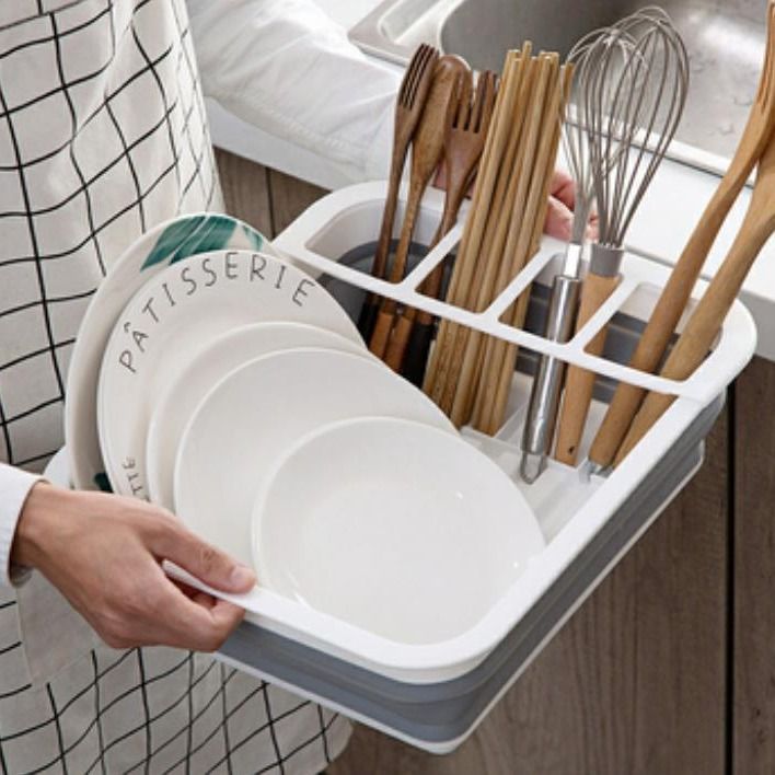 Escurridor de Platos Plegable de Silicona – Orden y Practicidad en tu Cocina