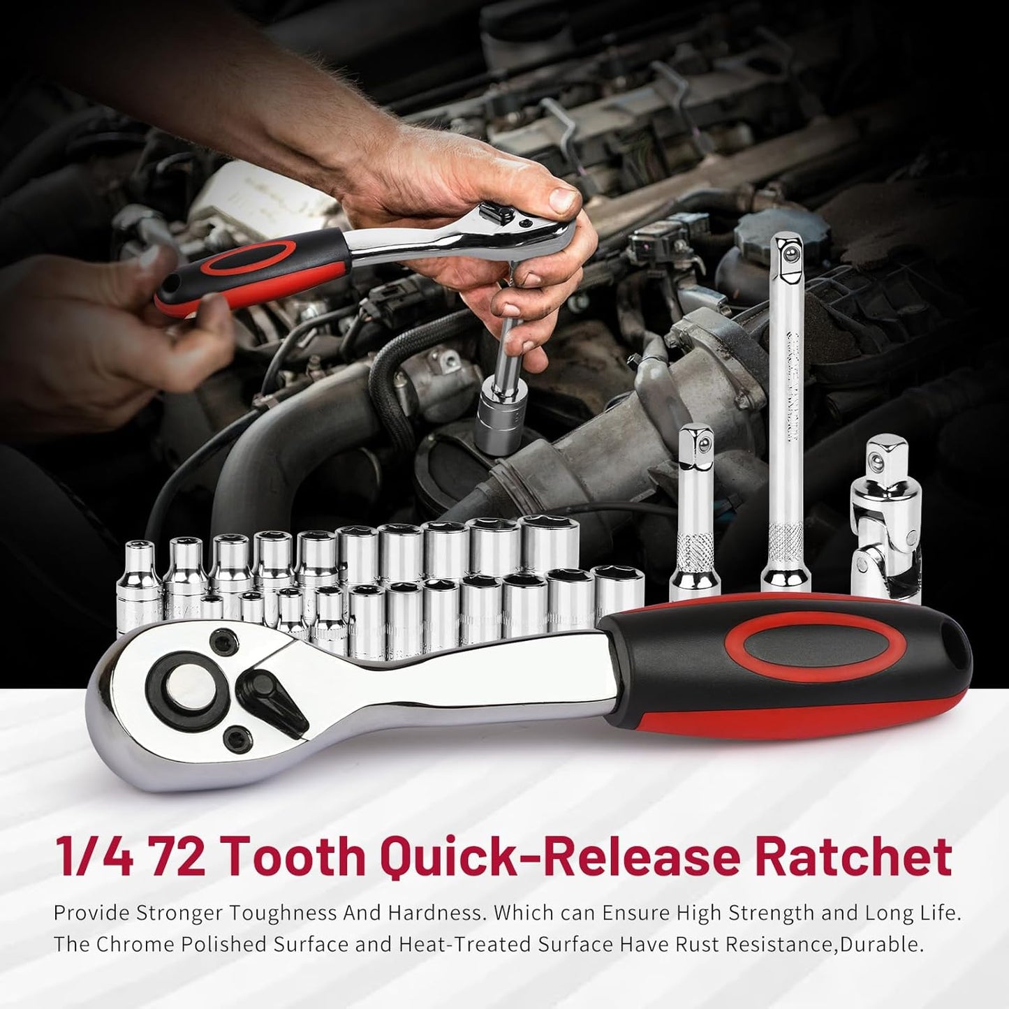 Set Llave de Tubo 46 Pcs Premium – Herramientas Profesionales en un Solo Maletín