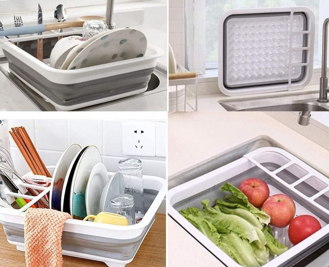 Escurridor de Platos Plegable de Silicona – Orden y Practicidad en tu Cocina