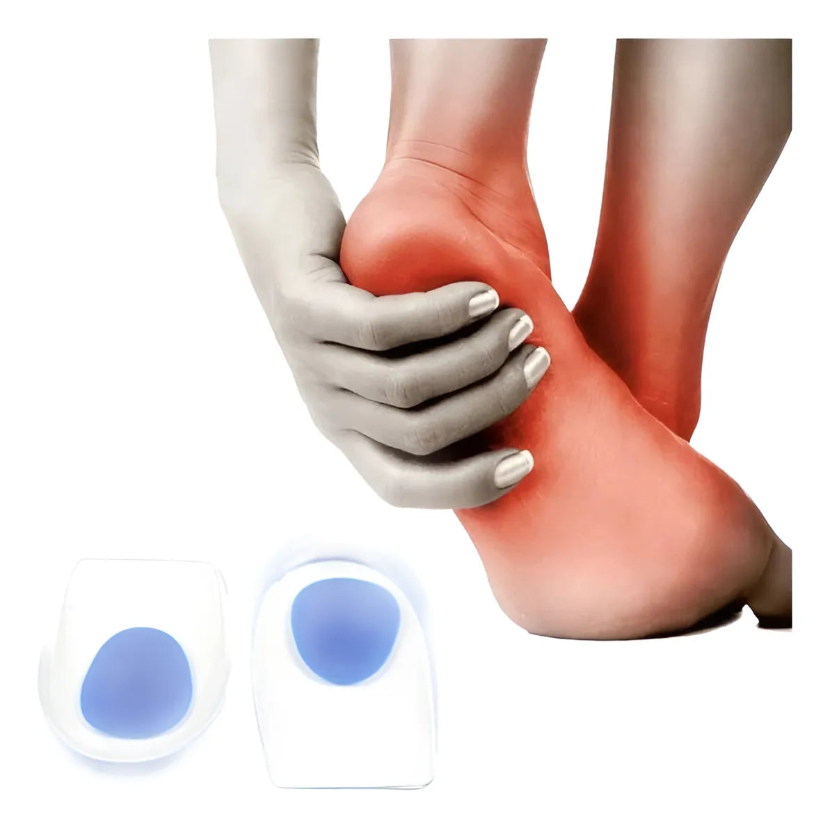 Plantilla Talonera De SIlicona Gel Flexible Para Espolon Calcaneo