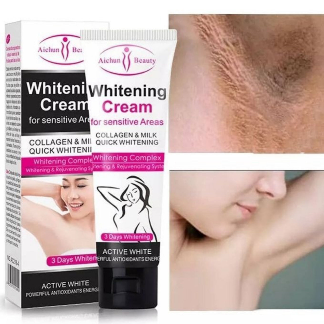 Crema Depiladora Blanqueadora intima DE AXILAS, CUELLO ,CODO Y ZONA V