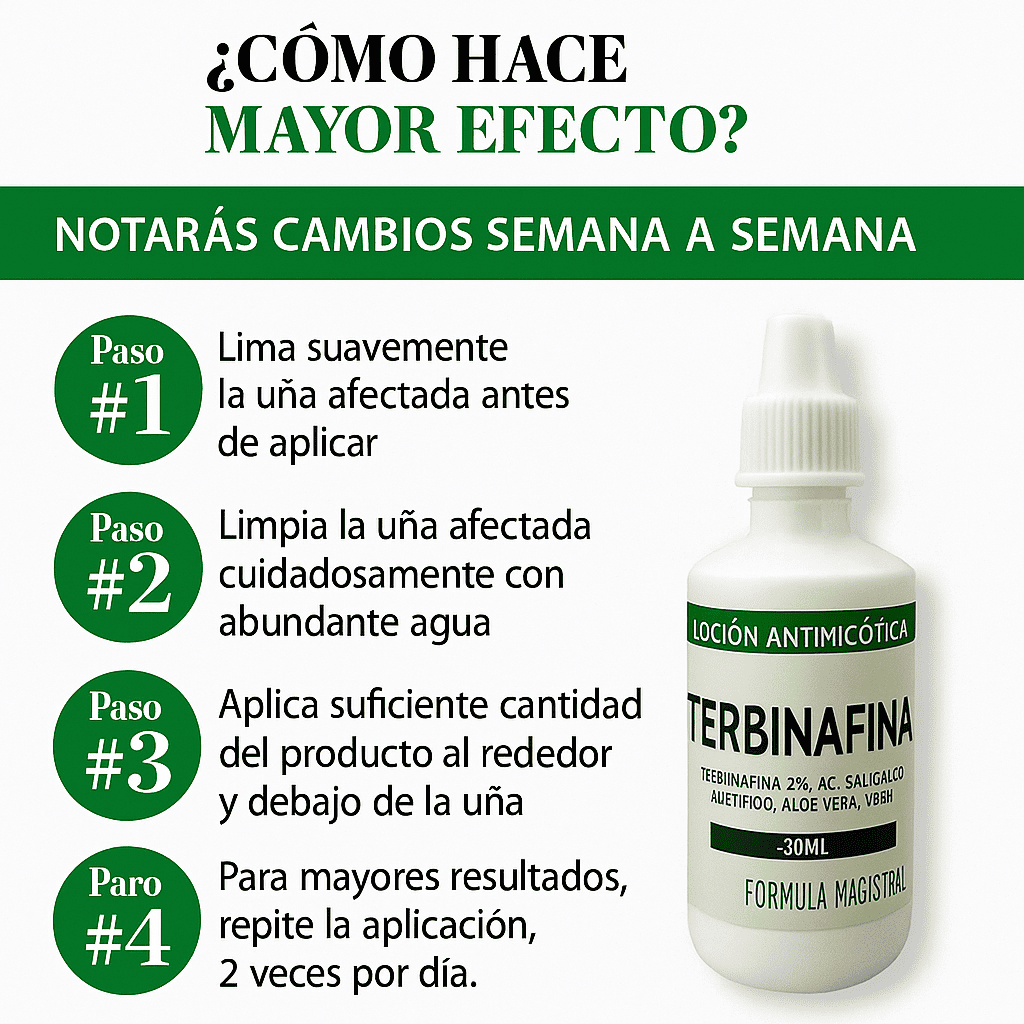 GOTAS DE TERBINAFINA PARA LOS HONGOS EN LAS UÑAS Y PIES