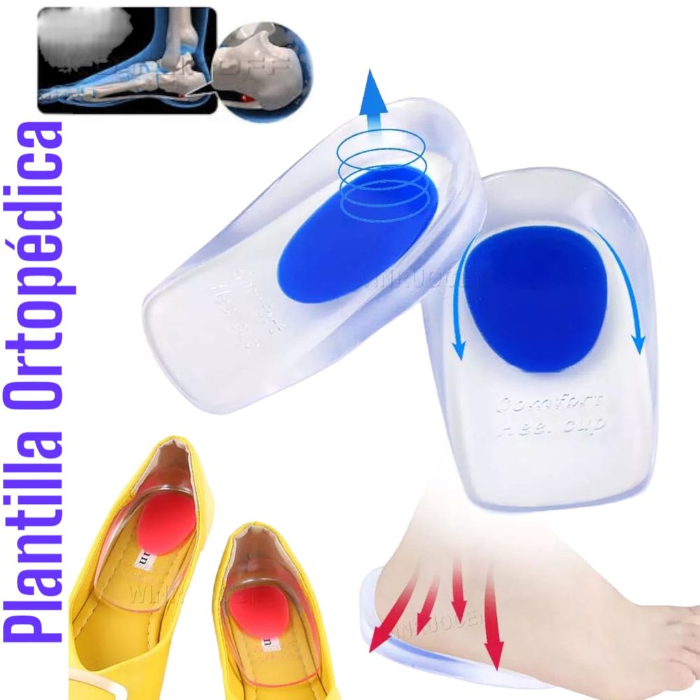 Plantilla Talonera De SIlicona Gel Flexible Para Espolon Calcaneo