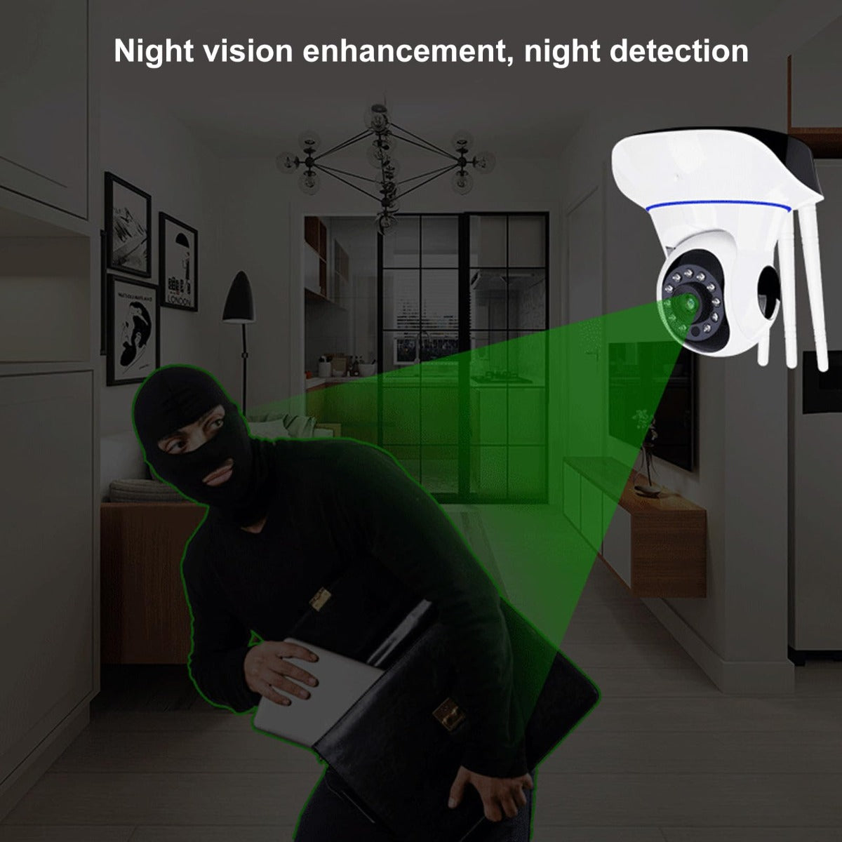 CÁMARA DE SEGURIDAD WIFI 5G CON 5 ANTENAS – VISIÓN 360° CONTROL DESDE TU CELULAR