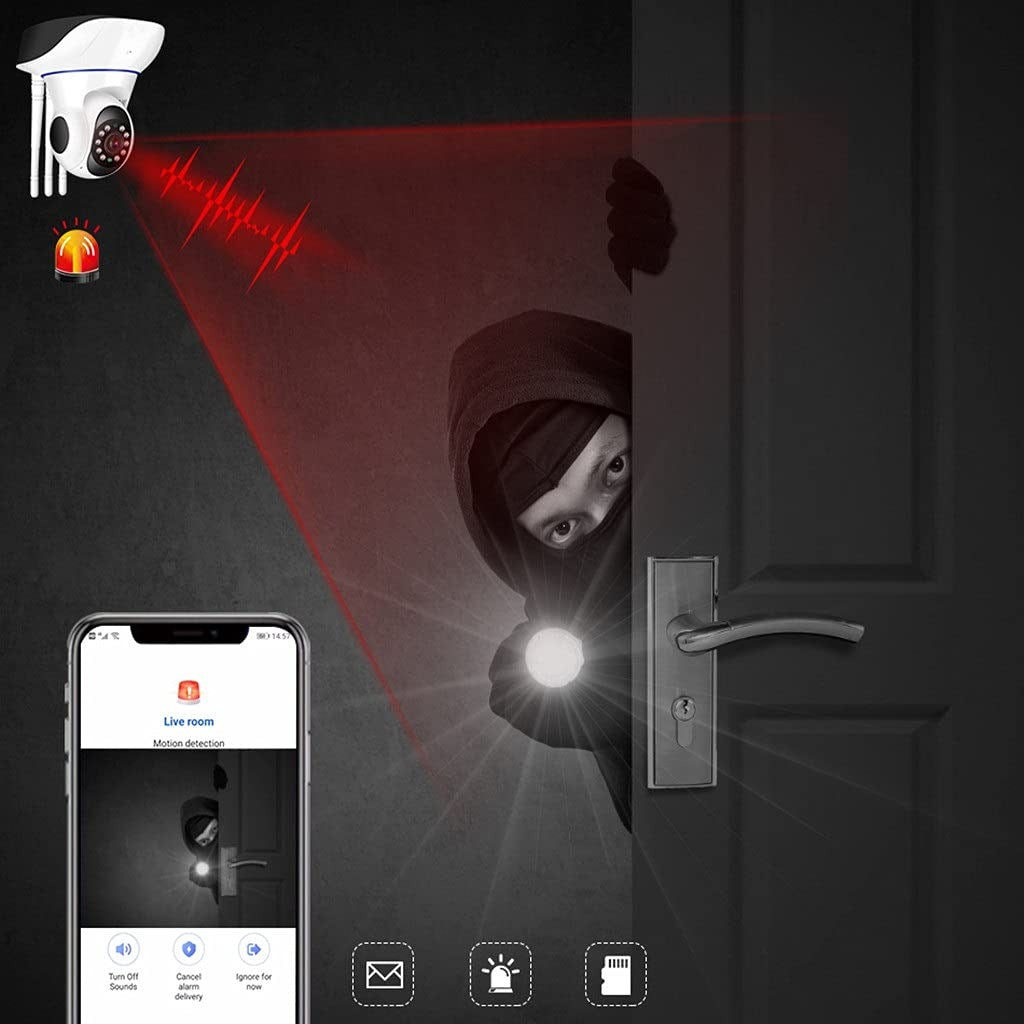 CÁMARA DE SEGURIDAD WIFI 5G CON 5 ANTENAS – VISIÓN 360° CONTROL DESDE TU CELULAR