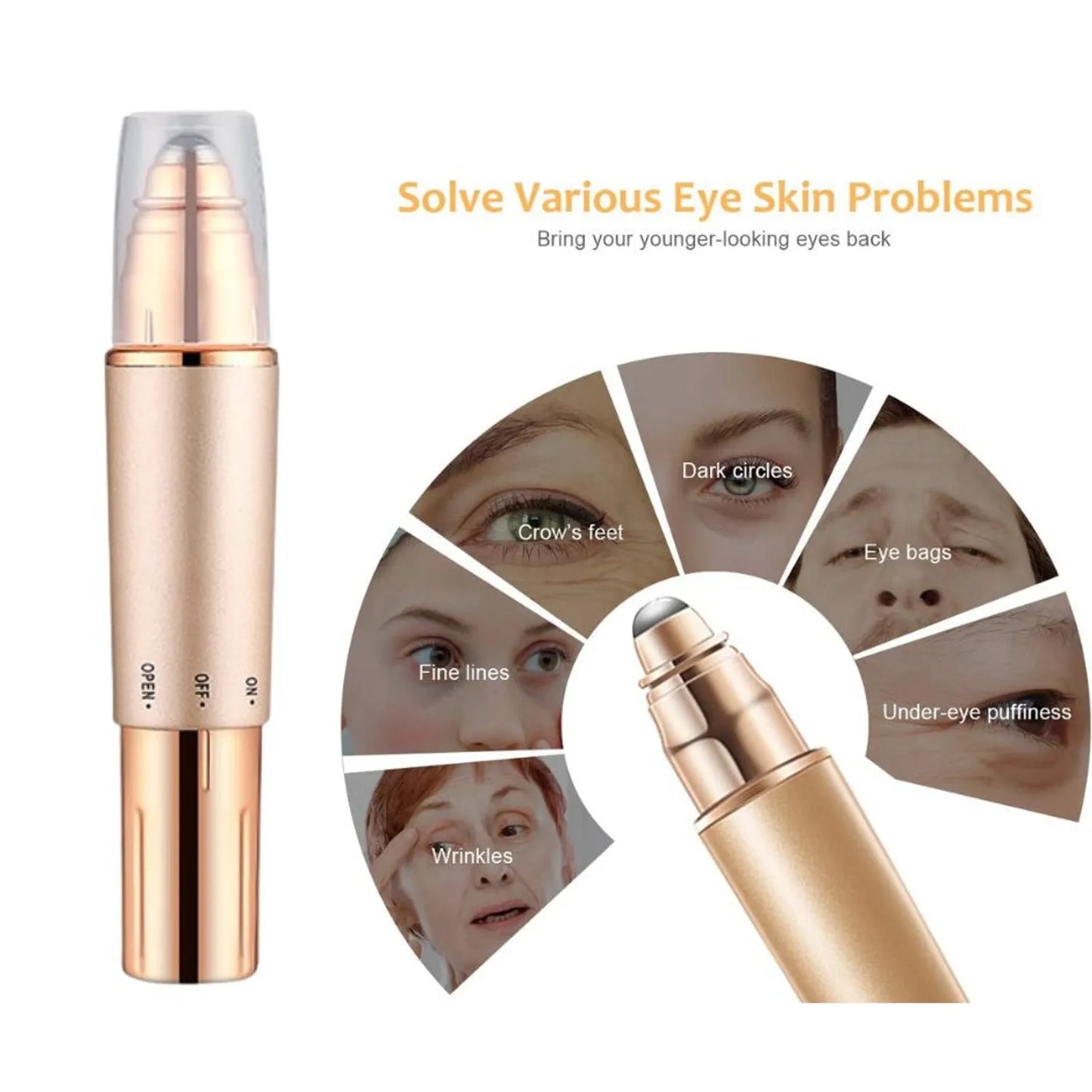 💆♀️✨ Masajeador Facial Antiarrugas 3 en 1 – Lifting Natural y Cuidado de Ojos 👁️🌸