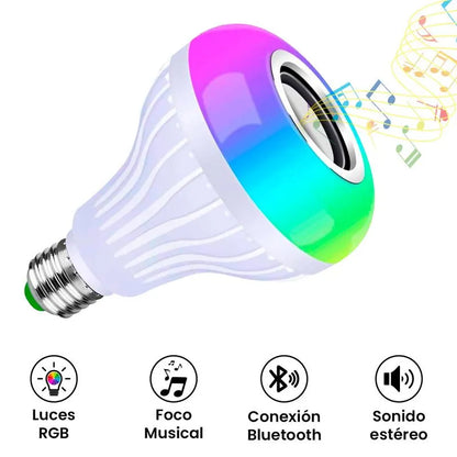 🔊 Foco LED Parlante Bluetooth – Ilumina y Escucha Tu Música Favorita al Mismo Tiempo 🎵