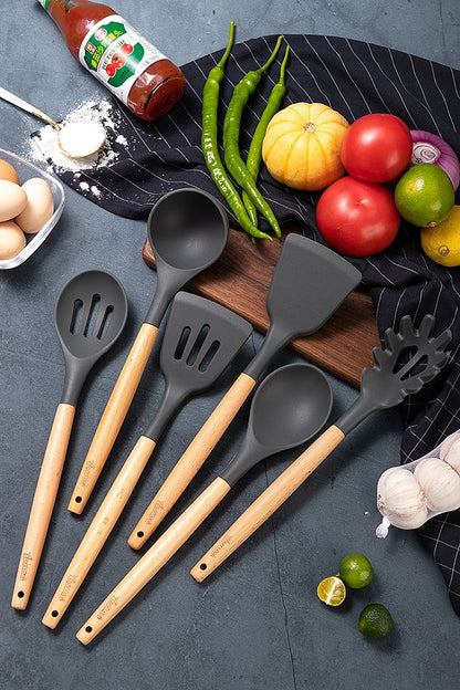 Set de Utensilios de Cocina en Silicona x12 – Completo y Elegante