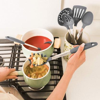 Set de Utensilios de Cocina en Silicona x12 – Completo y Elegante