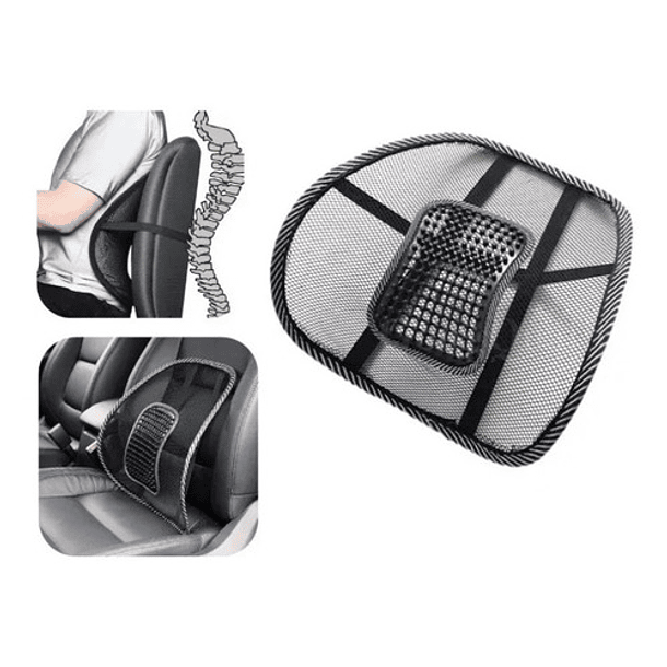 Respaldo Lumbar Ergonómico De Malla Para Auto Y Oficina