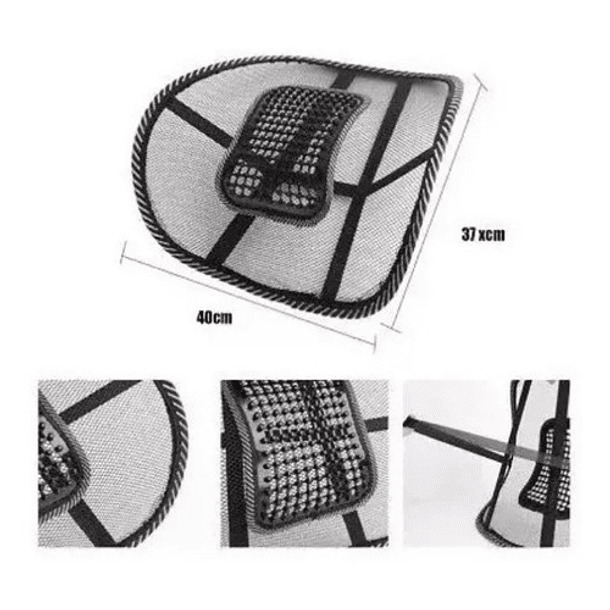 Respaldo Lumbar Ergonómico De Malla Para Auto Y Oficina