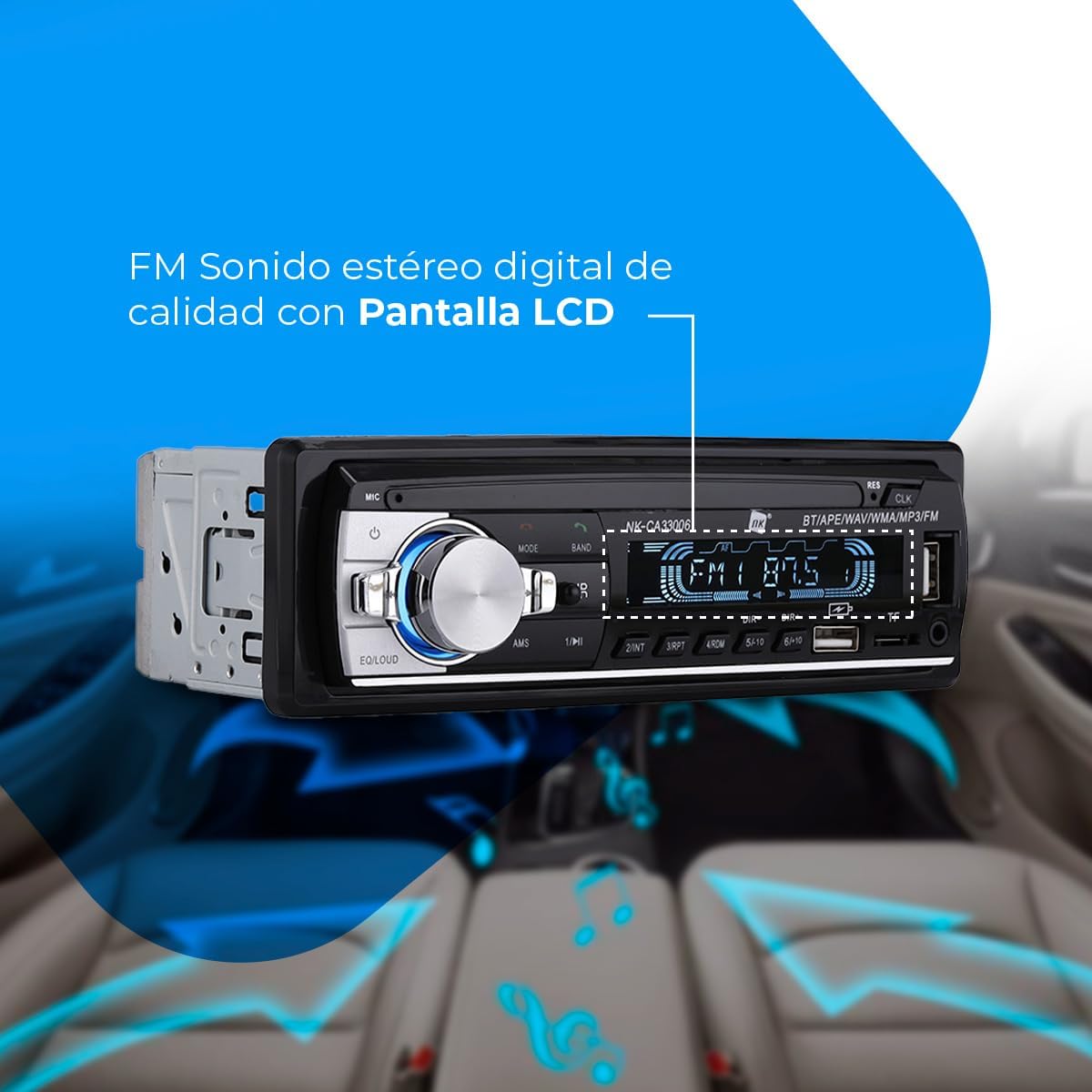 Estéreo Fijo BT – Sonido Potente y Conexión Inalámbrica