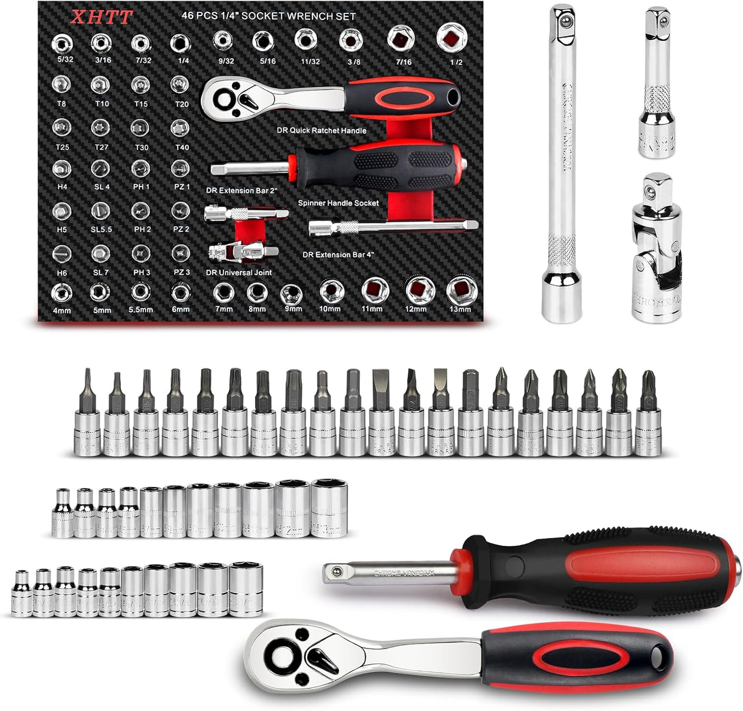 Set Llave de Tubo 46 Pcs Premium – Herramientas Profesionales en un Solo Maletín