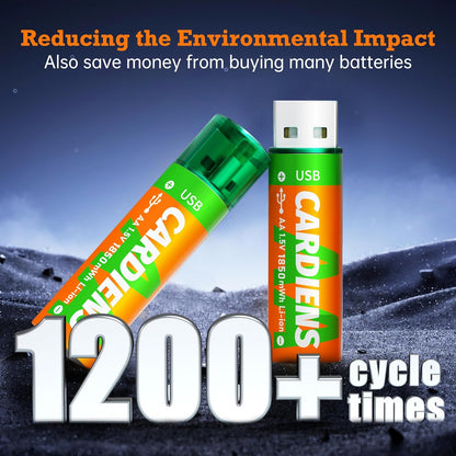 Pilas Recargables X2 USB con Tapita – Energía Práctica y Ecológica