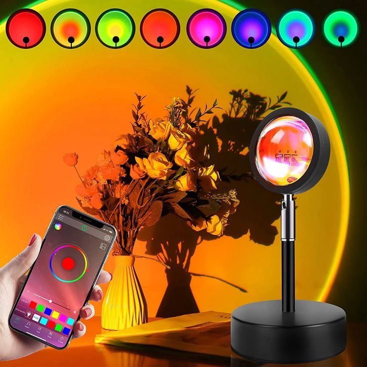 Velador Luz de Atardecer RGB – Ambiente Cálido y Decorativo