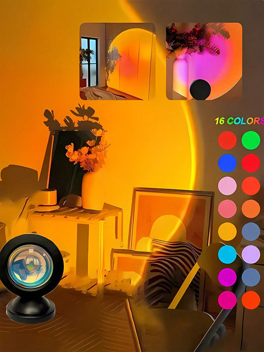 Velador Luz de Atardecer RGB – Ambiente Cálido y Decorativo
