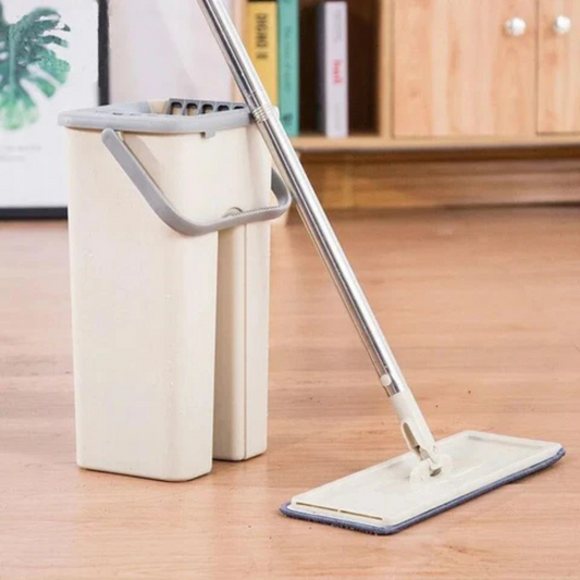 Trapeador Mopa Plano + Balde Escurridor
