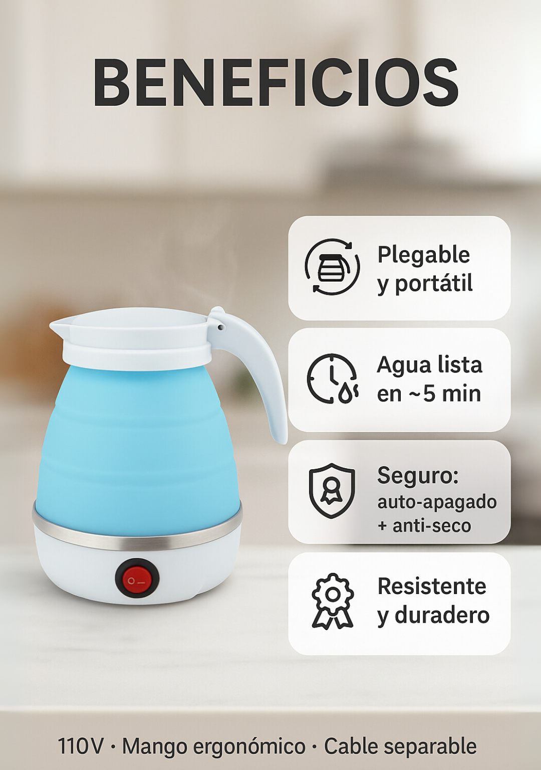 HERVIDOR PORTATIL PLEGABLE