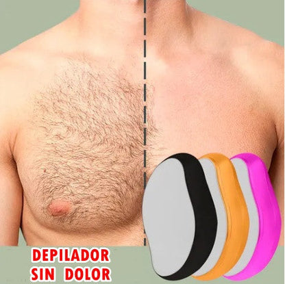 DEPILADOR Y EXFOLIANTE DE CRISTAL REUTILIZABLE PORTÁTIL