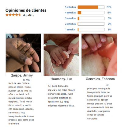 Limador de uñas para bebe