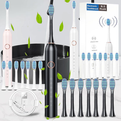 Cepillo de Dientes Eléctrico X-3 – Limpieza Dental Profesional en Casa