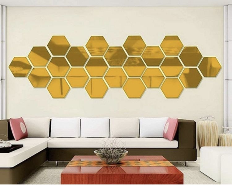 Espejos Hexagonales  de 12 Piezas Adhesivos – Decora y Amplía tus Espacios