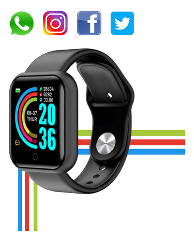 SmartWatch D20 compatible con IPhone y Android.