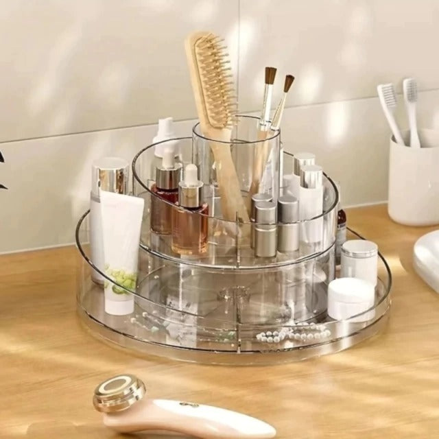 Organizador Acrílico Giratorio 360° Suono 2 Niveles Transparente