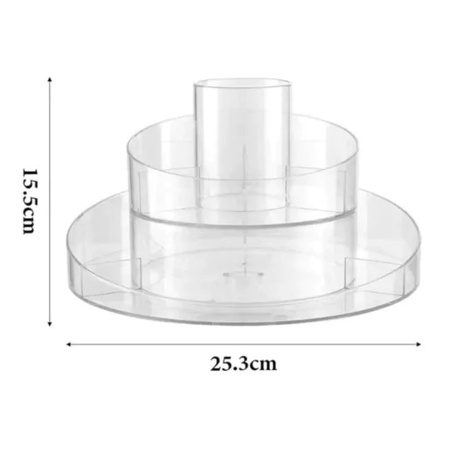 Organizador Acrílico Giratorio 360° Suono 2 Niveles Transparente