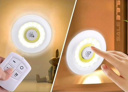 Lámpara LED Inalámbrica con Control Remoto – Pack x3 para Armario y Cocina,